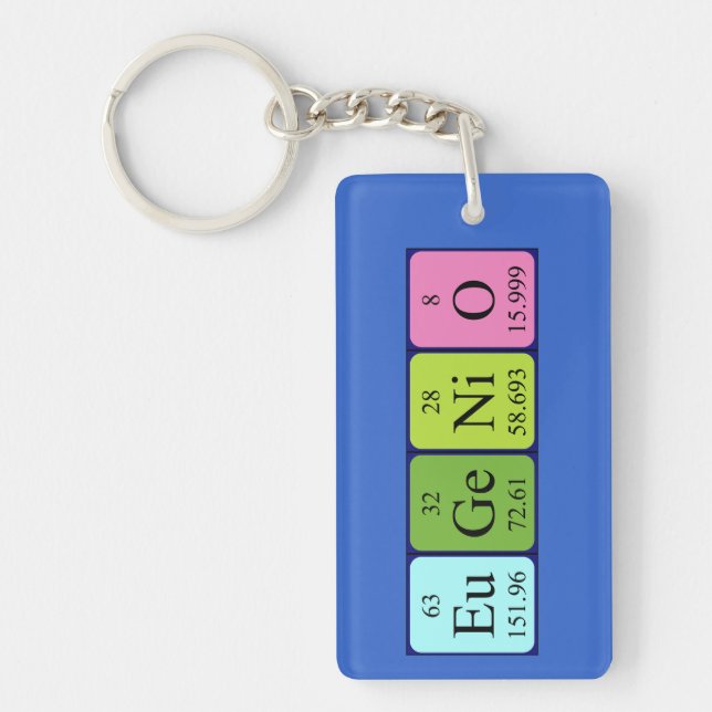 Eugenio Periodic table name keyring Schlüsselanhänger (Vorderseite)