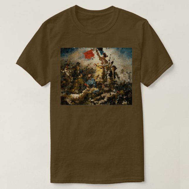 Eugne Delacroix Liberty führt das Volk pixat T-Shirt (Design vorne)