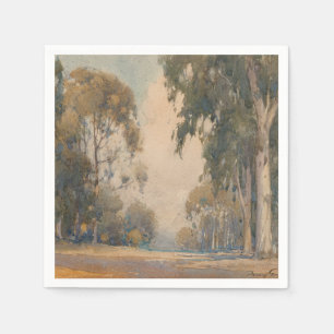 Eukalyptus (1922) - Botanisch-Delikatfarbenes Wass Serviette