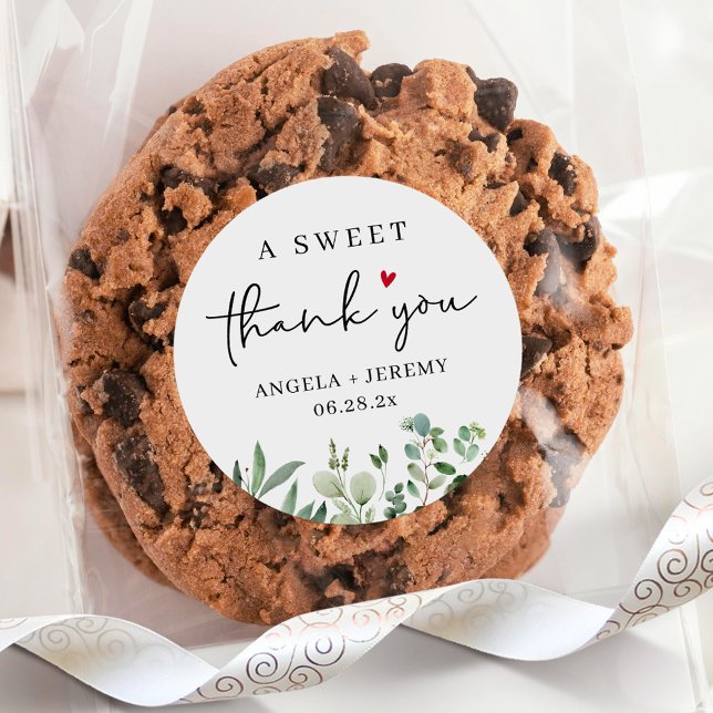 Eukalyptus A Sweet Vielen Dank Runder Aufkleber (Von Creator hochgeladen)