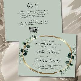 Eukalyptus Abend Hochzeitsempfang Einladung Postkarte