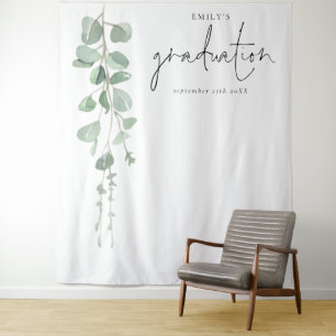 Eukalyptus-Abschlussname-Abschlussfoto-Hintergrund Wandteppich