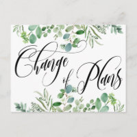 Eukalyptus Änderung der Pläne für verspätete Hochz