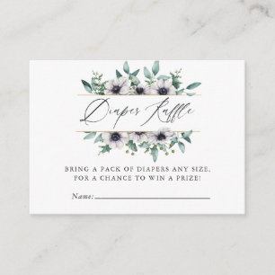 Eukalyptus Anemone Baby Duschdusche Windelwanne Begleitkarte