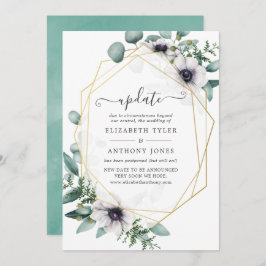 Eukalyptus Anemone Geometric Wedding Update Einladung