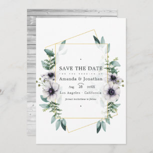 Eukalyptus Anemone Geometrische Hochzeit Save The Date