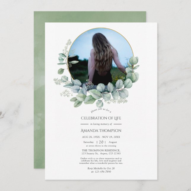 Eukalyptus-Aquäduktion - Foto des Lebens Einladung (Vorne/Hinten)