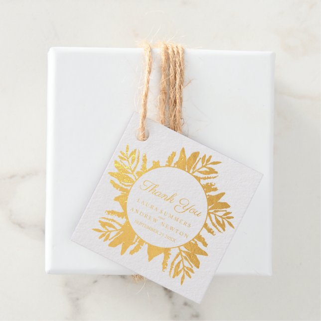 Eukalyptus Aquarell Art Green Blätter Vielen Dank Geschenkanhänger (Mit Box)