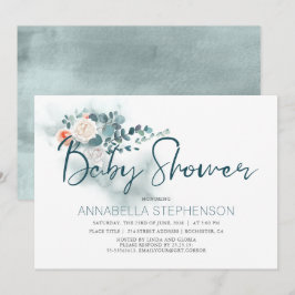 Eukalyptus | Aquarell Grüne Kinderdusche Einladung