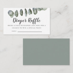 Eukalyptus Baby Showdiaper Raffle Ticket Begleitkarte