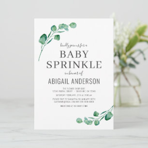 Eukalyptus Baby Sprinkle Einladung