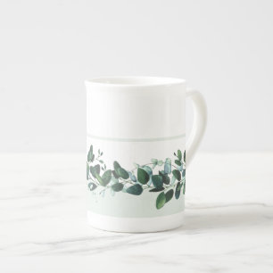 Eukalyptus Banded Botanical Bone China Tasse