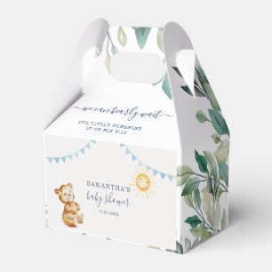 Eukalyptus-Bär-Aquarell-Schrift Jungen-Baby-Party Geschenkschachtel