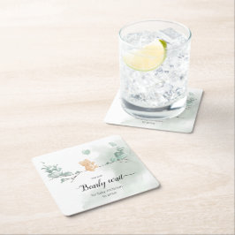 Eukalyptus Bear Baby Shower Rechteckiger Pappuntersetzer