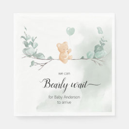 Eukalyptus Bear Baby Shower Serviette