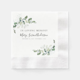 Eukalyptus-BeerdigungsGedenkmal Geweckt im Gedächt Serviette