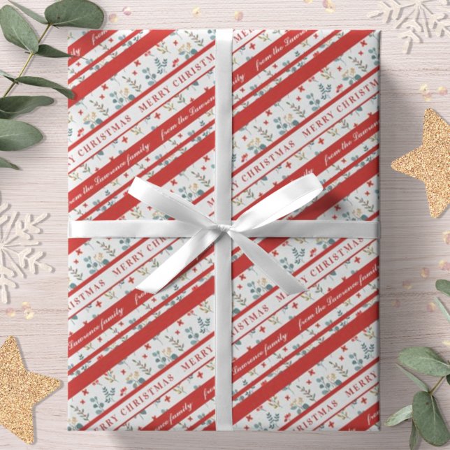 Eukalyptus Berries Frohe Weihnachten Personalisier Geschenkpapier (Von Creator hochgeladen)