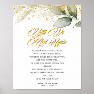 Eukalyptus bis wir wieder Beerdigung Gedicht Zeich Poster