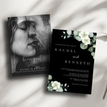 Eukalyptus Black & White Minimalist Foto Hochzeit