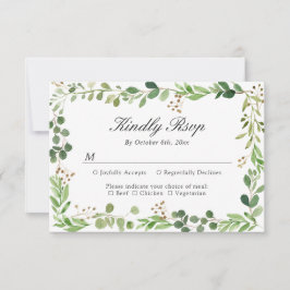 Eukalyptus-Blätter Border Botanical Foliage UAWG RSVP Karte