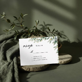 Eukalyptus-Blätter botanische Hochzeitskarte uAwg RSVP Karte