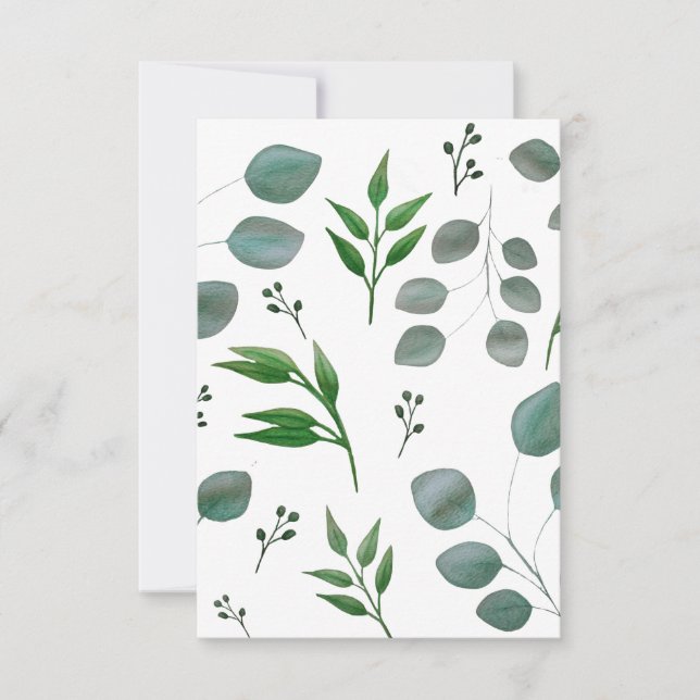 Eukalyptus-Blätter Dankeskarte (Vorderseite)