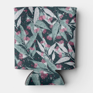 Eukalyptus-Blätter: Dunkelblütennahtlos. Dosenkühler