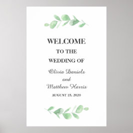 Eukalyptus-Blätter. Einfache Hochzeit im Wald Will Poster