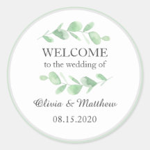 Eukalyptus-Blätter. Einfache Hochzeit im Wald Will