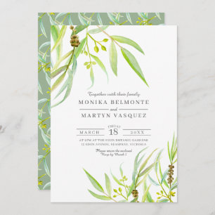 Eukalyptus-Blätter Einladung