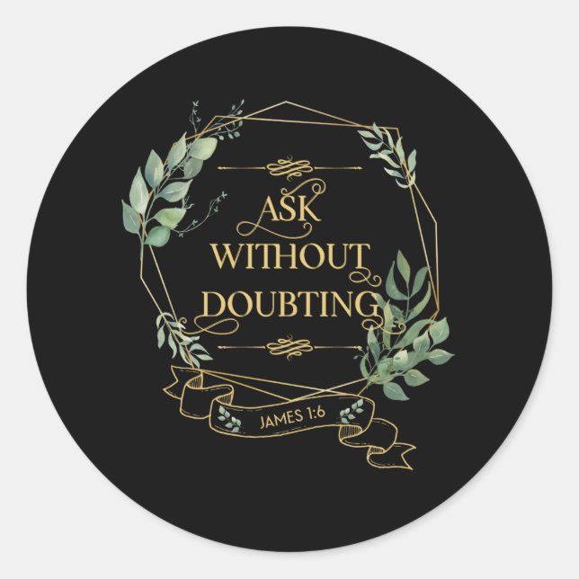 Eukalyptus-Blätter für die christliche Bibel Runder Aufkleber (Vorderseite)