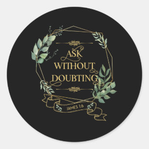 Eukalyptus-Blätter für die christliche Bibel Runder Aufkleber