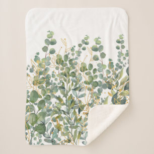 Eukalyptus-Blätter für Gold und Grüne Sherpadecke