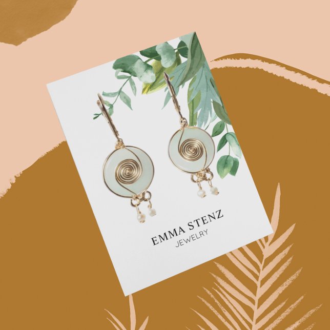 Eukalyptus-Blätter für Wasserfarben mit Anzeigetaf Visitenkarte (Von Creator hochgeladen)