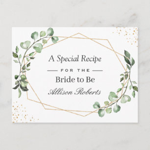 Eukalyptus-Blätter Geometrisches Brautparty Rezept Postkarte