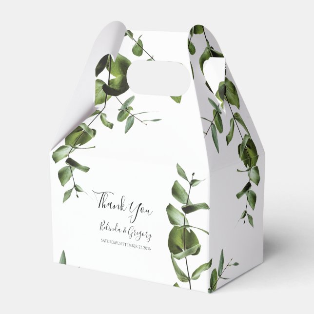 Eukalyptus-Blätter Geschenkschachtel (Vorderseite)