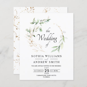 Eukalyptus-Blätter & Gold Rustikale Hochzeiten