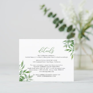 Eukalyptus-Blätter Hochzeiten Begleitkarte