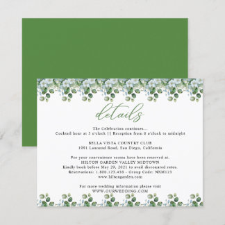 Eukalyptus-Blätter Hochzeiten Begleitkarte