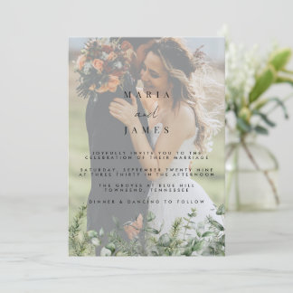 Eukalyptus-Blätter Hochzeiten Einladung