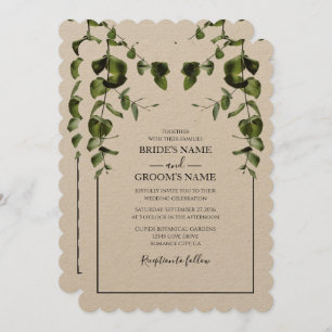 Eukalyptus-Blätter Hochzeiten Einladung