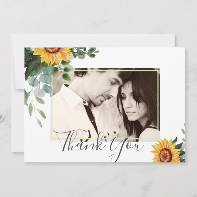 Eukalyptus-Blätter Hochzeiten: rustikale Sonnenblu (Vorderseite)