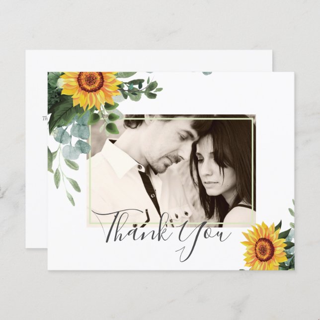 Eukalyptus-Blätter Hochzeiten: rustikale Sonnenblu (Vorne/Hinten)