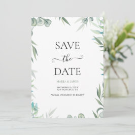 Eukalyptus-Blätter Hochzeiten Save The Date