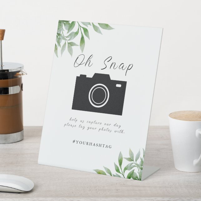 Eukalyptus-Blätter Hochzeiten Sockelschild (In SItu)