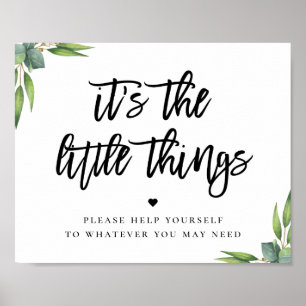 Eukalyptus-Blätter Hochzeitsfeier Poster