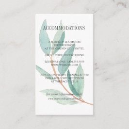 Eukalyptus-Blätter Hochzeitsreise Begleitkarte