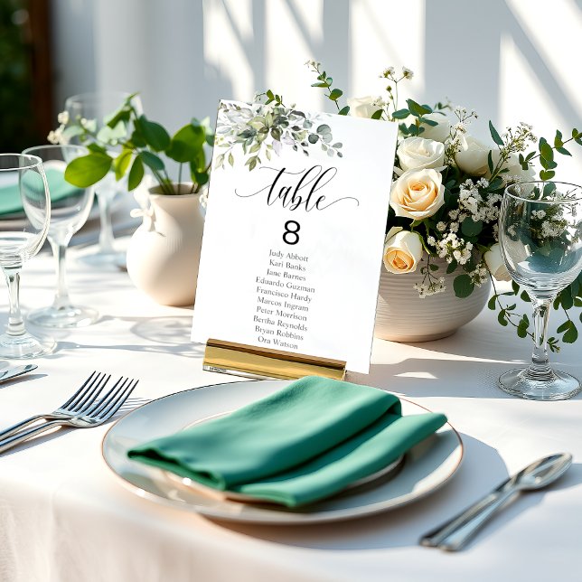 Eukalyptus-Blätter Hochzeitsstichtabelle Tischnummer (Von Creator hochgeladen)