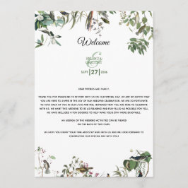 Eukalyptus-Blätter Hochzeitstag Programm