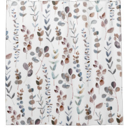 Eukalyptus-Blätter in Farbe Duschvorhang